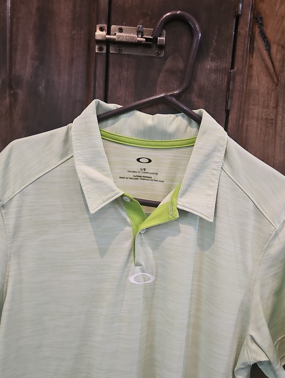 Oakley Golf Polo Lightweight Quick Dry Heather Two Toned Green (Size L)